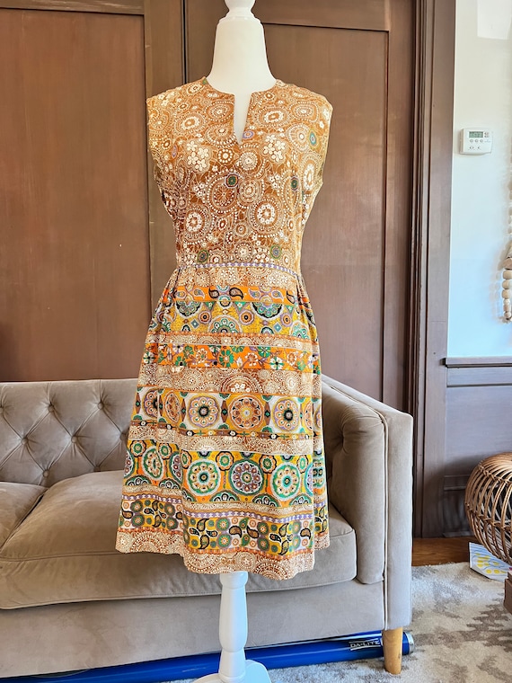 1970s Liberty Circle Dress in paisley