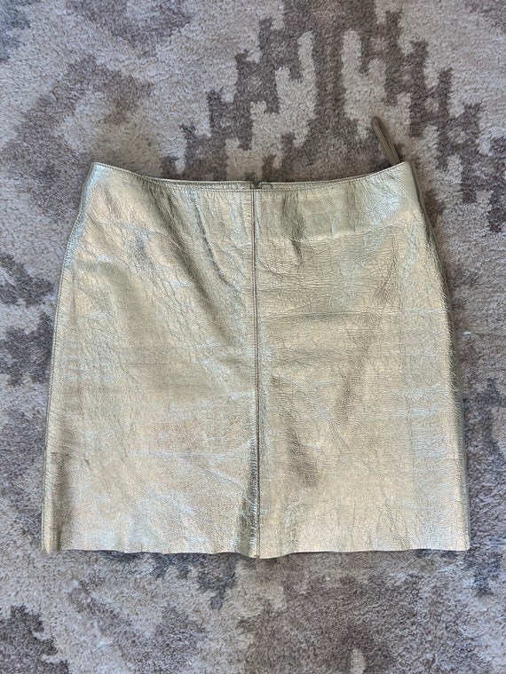 Vibrant Gold Mini Skirt Y2K circa 2001