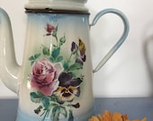 French Japy enamel coffee pot