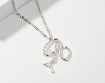 Dripping Initial Pendant Sterling 