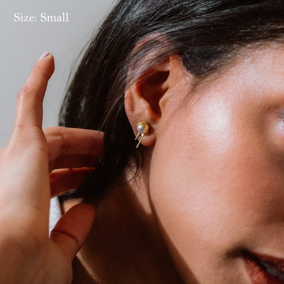 Buy Melting Pearl Earrings Gold Silver Rose Gold Pearl Jewelry