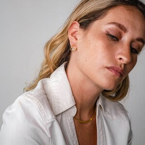 Wavy Pearl Earrings