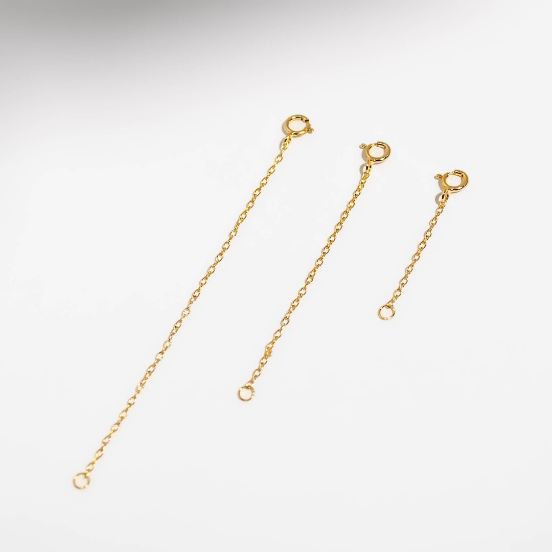 Extender Chains set of 3, 18k Gold Extension Chain for Necklace Etsy