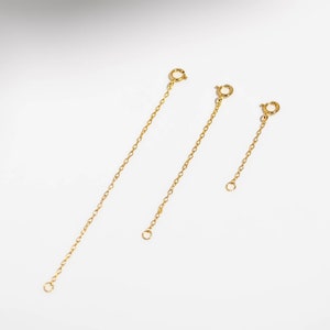 Extender Chains (Set of 3), 18k Gold Plated Extension Chain for Necklace