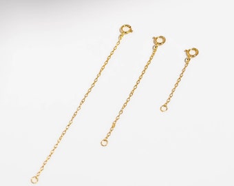 Extender Chains (Set of 3), 18k Gold Extension Chain for Necklace