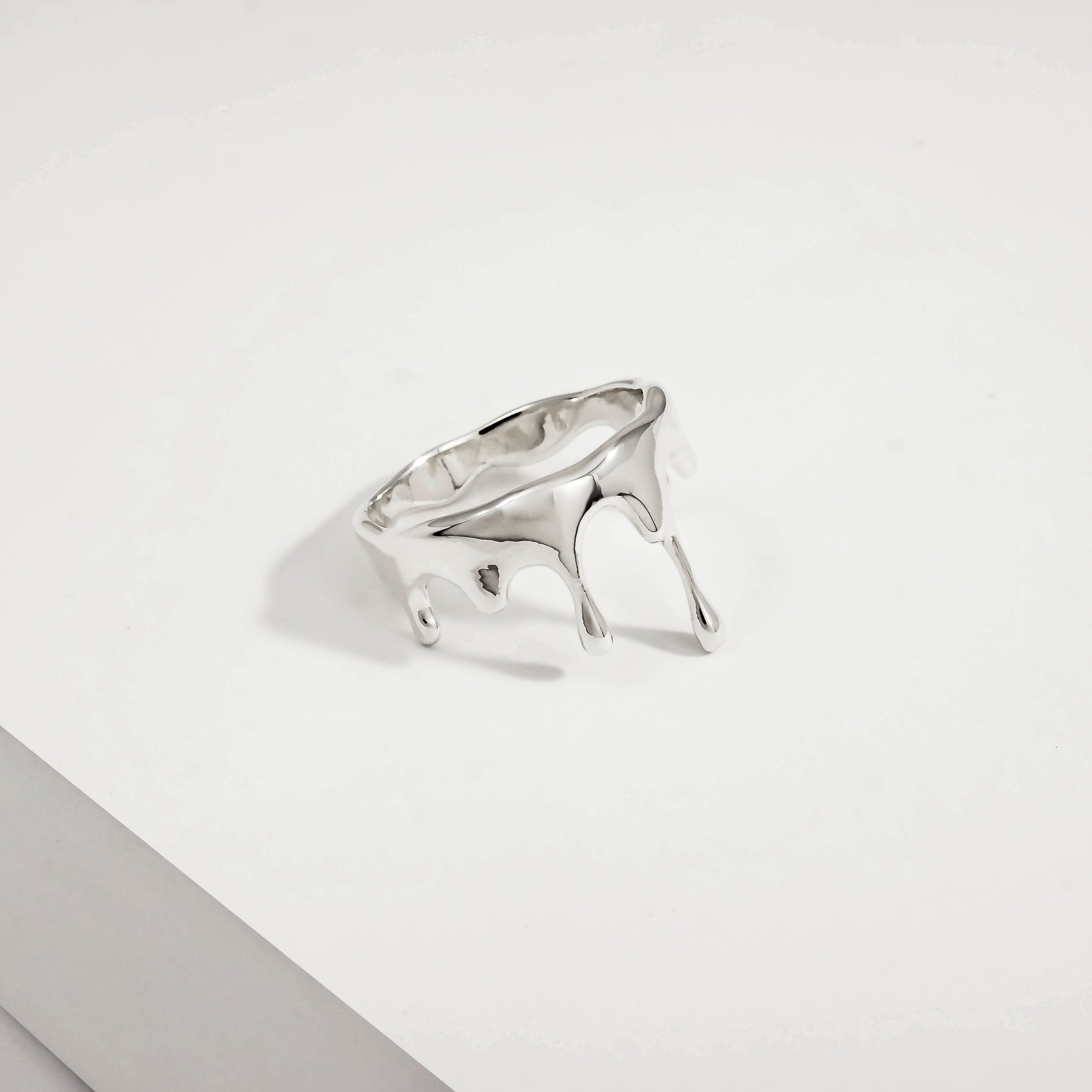 Dripping Small | Sterling Silver | Ring | Statement Ring | Minimalist…