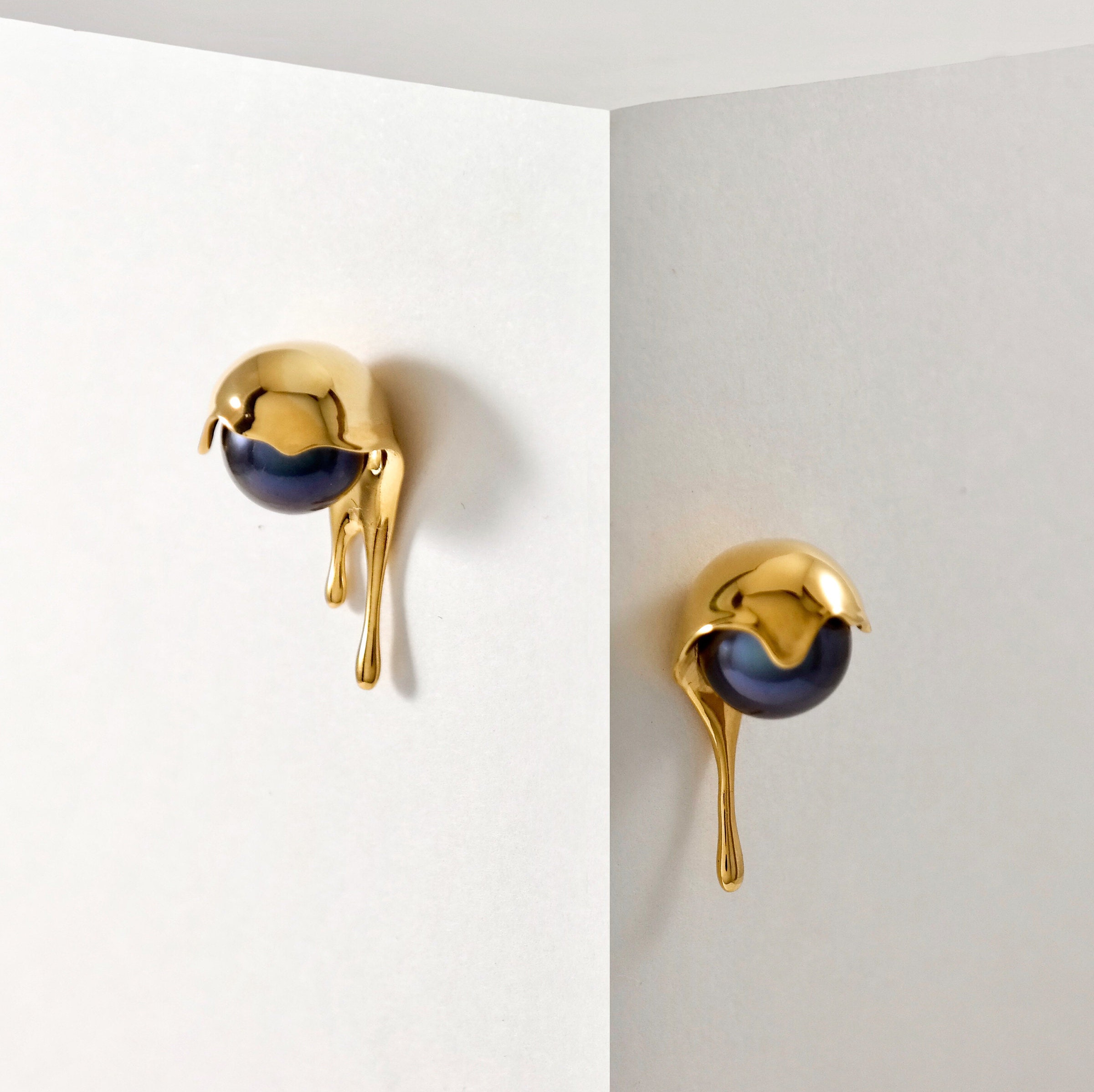 Melting Pearl Earrings | 24K Gold Vermeil |  Pearl Earrings | Pearl S…