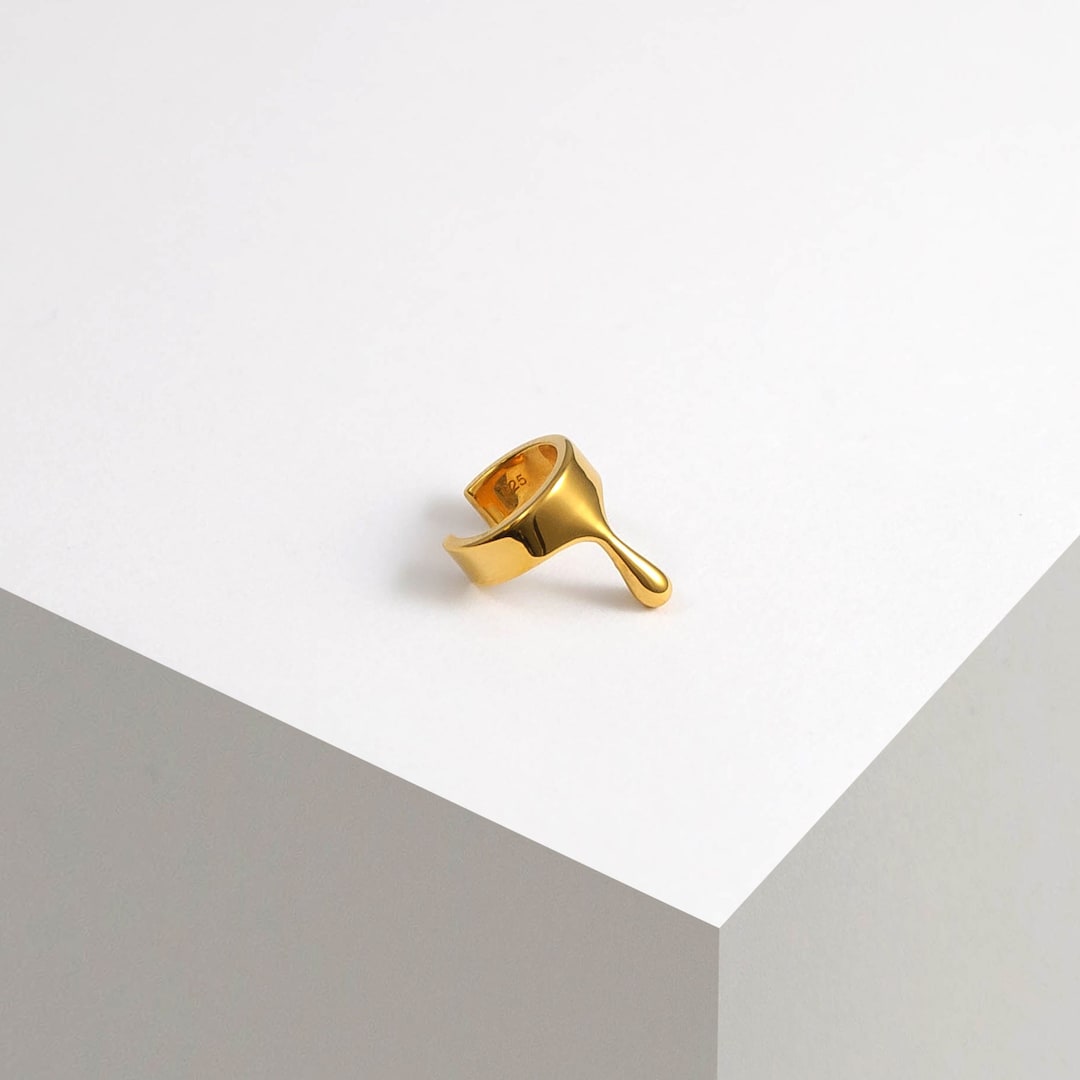 Taffstyle, finto piercing ad anello, tribale, glitter, per orecchio