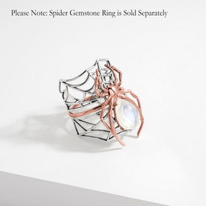 Spider Web Rings Stacking Rings Ring Webbing Gold Rose Gold Silver Gold Vermeil 24k Sterling Silver Bug Spider Web image 6