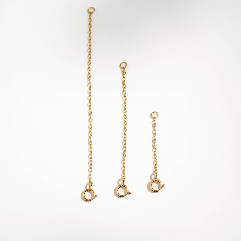 Extender Chains (Set of 3), 18k Gold Extension Chain for Necklace