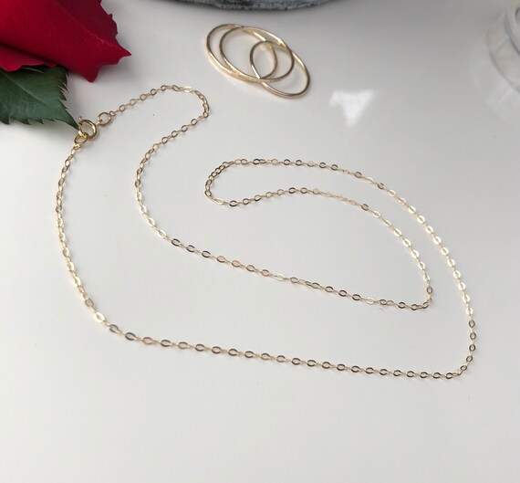 Delicate 9 Carat Gold 18inch Necklace 