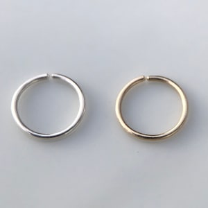 Solid 1mm 9 Carat Gold Cartilage Hoop Earrings /For Cartilage Piercing/Ethically Sourced Materials/UK