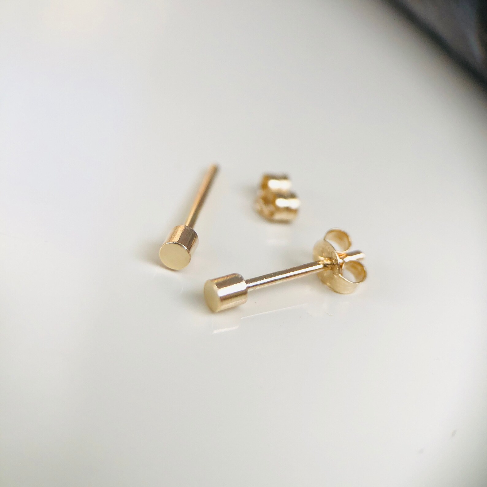 9 Carat Solid Gold Stud Earrings/Dainty/9 Carat Gold Stud | Etsy