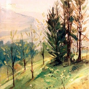 Paesaggio in Valdastico - Oil painting
