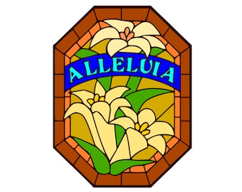 Alleluia! Svg/png/pdf/eps/dxf vector files for layered vinyl/cricut/silhouette/laser cutters