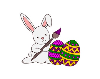 Easter Bunny and Eggs