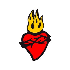 Eenvoudig gelaagd heilig hart svg/png/pdf/eps/dxf vectorbestanden voor gebruik met Cricut, Silhouette en lasersnijders