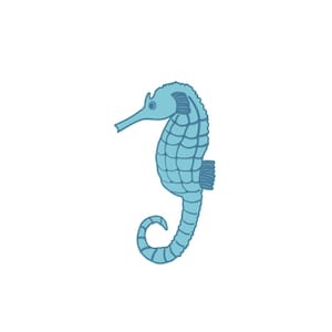 Layered Seahorse svg/pdf/png/eps/dxf vector files for cricut, silhouette, and laser cutters