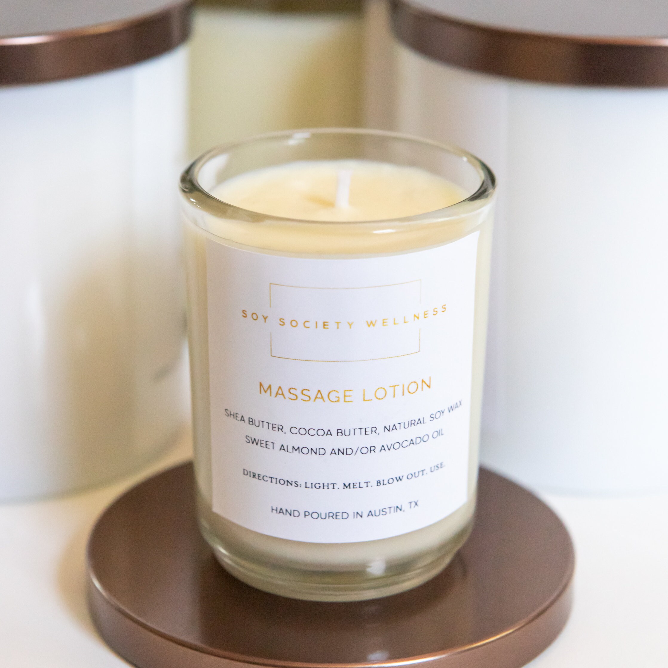 CBD Massage Lotion Candle 50mg Unscented body butter Etsy