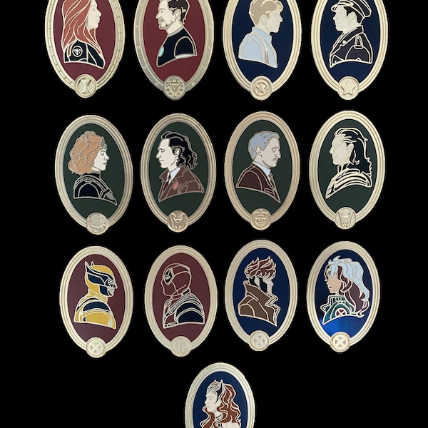 SUPERS Character Cameo Hard Enamel Pins