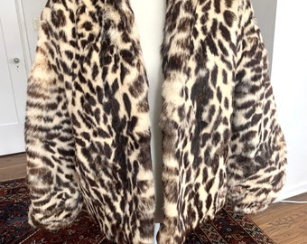 Burning Man // Playa Leopard Print (Rabbit Fur) Jacket