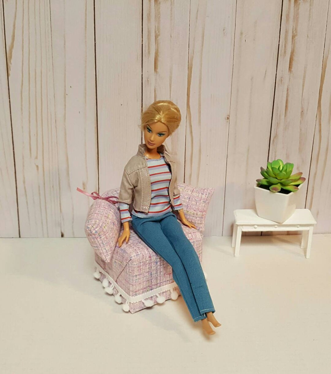 Barbie Furniture / Barbie Chair / Handmade Doll Furniture / Etsy