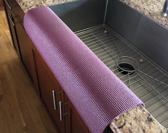Burgundy, Kitchen SINK EDGE GUARD, Protects From Water Damage And Chipping, Counter Mat, Drip Catcher, Splash Guard, 13.5 in (W) x 23 in (L)