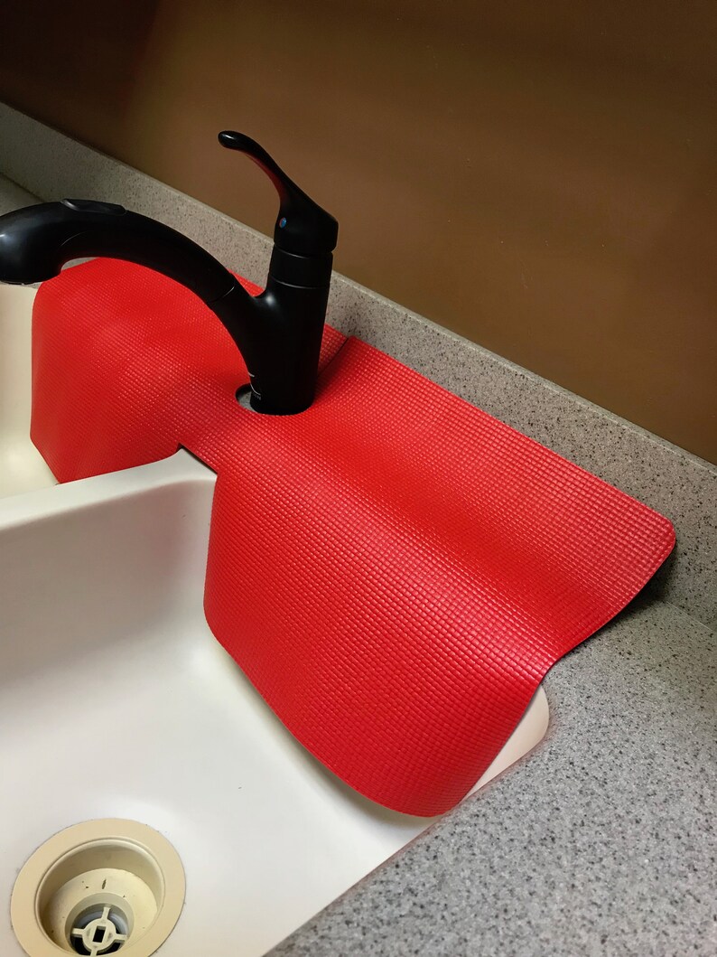 Red Kitchen Faucet Edge Guard Protects Area From Water Etsy