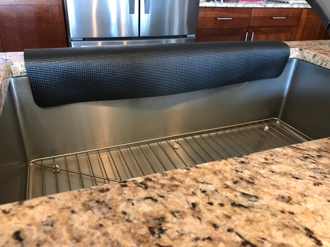 Black kitchen granite sink edge protector water splash guard Etsy