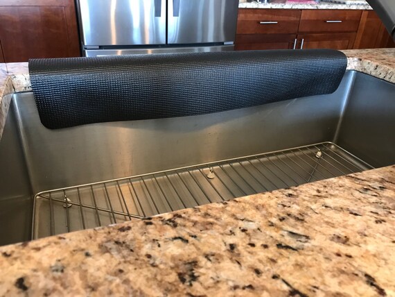 Black Kitchen Granite Sink Edge Protector Water Splash Guard Etsy