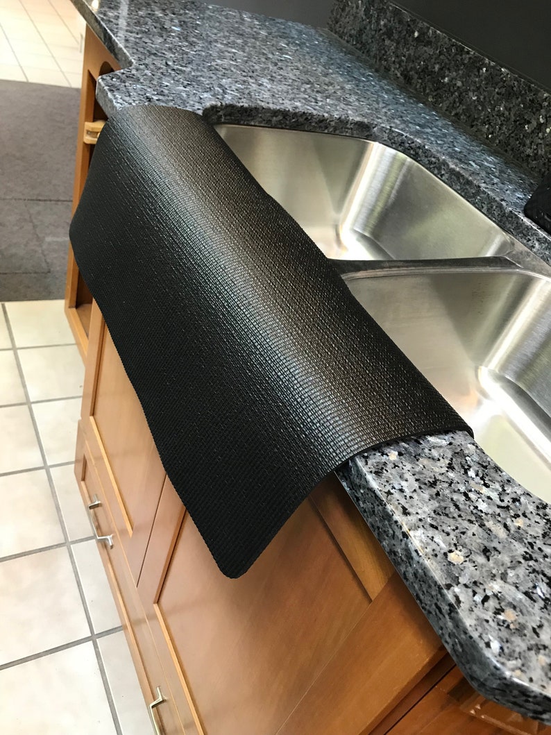 Black kitchen sink granite edge guard water splash guard Etsy