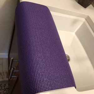 Purple Bathroom SINK EDGE Guard, RV Accessory, Protects From Chipping and Water Damage, Countertop Mat, 14 in (W) x 16 in (L), Purple