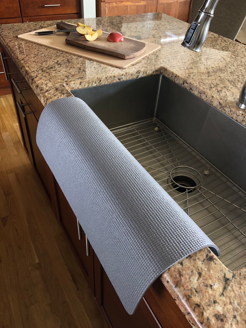 Gray Kitchen SINK EDGE GUARD Countertop Mat Protect Granite Etsy