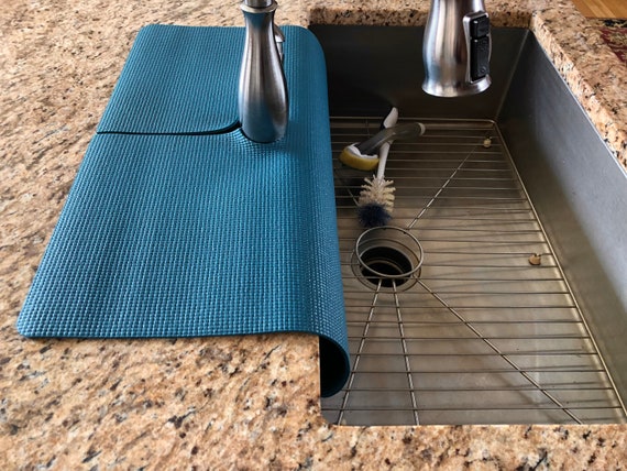 Dark Teal, FAUCET SPLASH GUARD, Drip Catcher, Sink Edge Protector