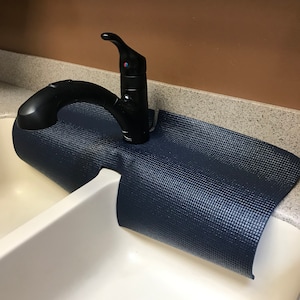 Double Sink FAUCET SPLASH GUARD, Drip Catcher, Protect Countertop from Water Damage and Chipping, 24 in length, Colors Vary, patent approved