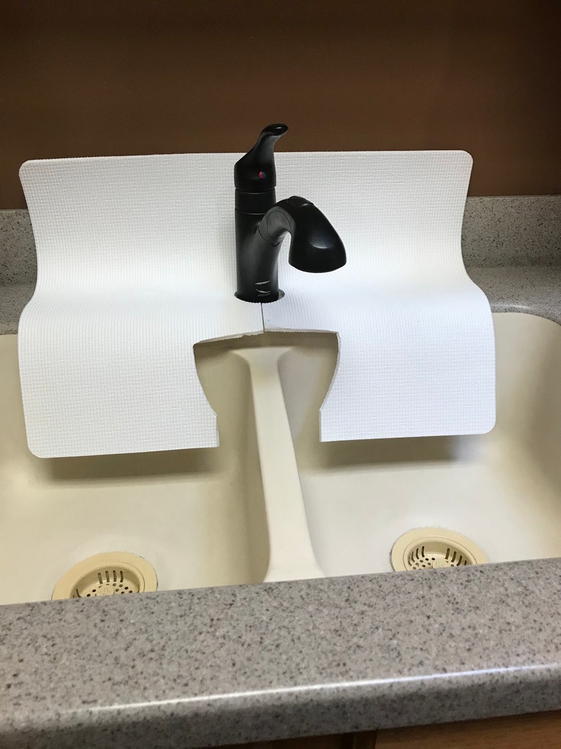 Double Sink FAUCET SPLASH GUARD Drip Catcher Protects From Etsy