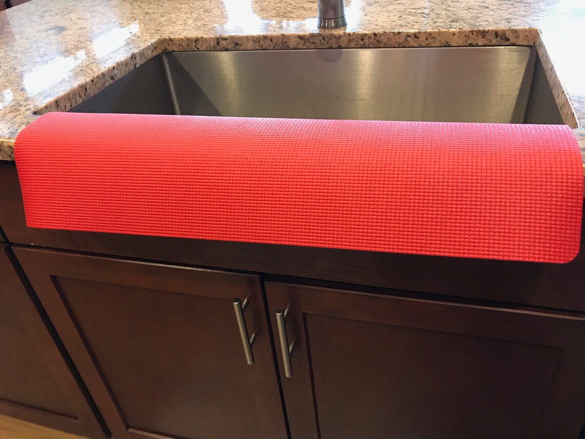 Red kitchen sink edge guard granite edge protector protects Etsy