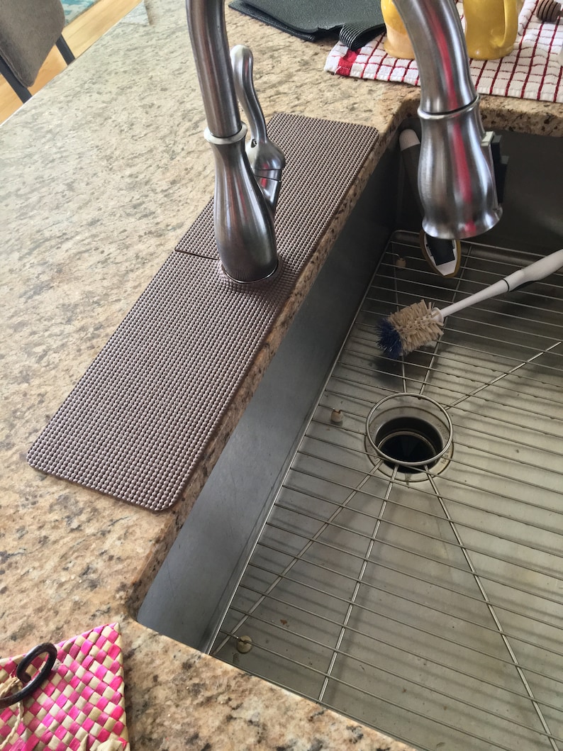 Brown Kitchen Faucet Drip Catcher Kitchen Sink Splash Etsy