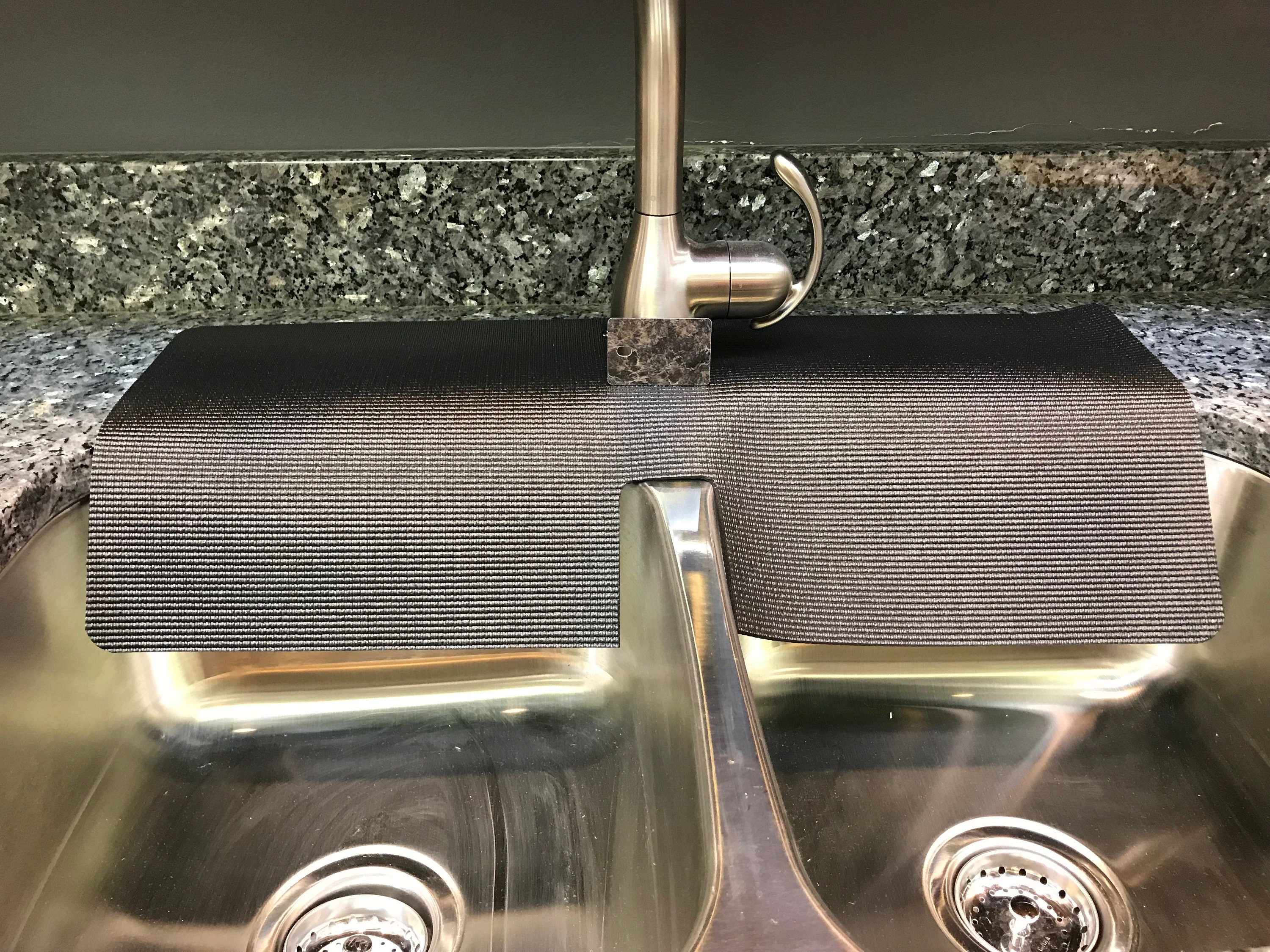 Black Double Sink FAUCET SPLASH GUARD Drip Catcher Kitchen Etsy