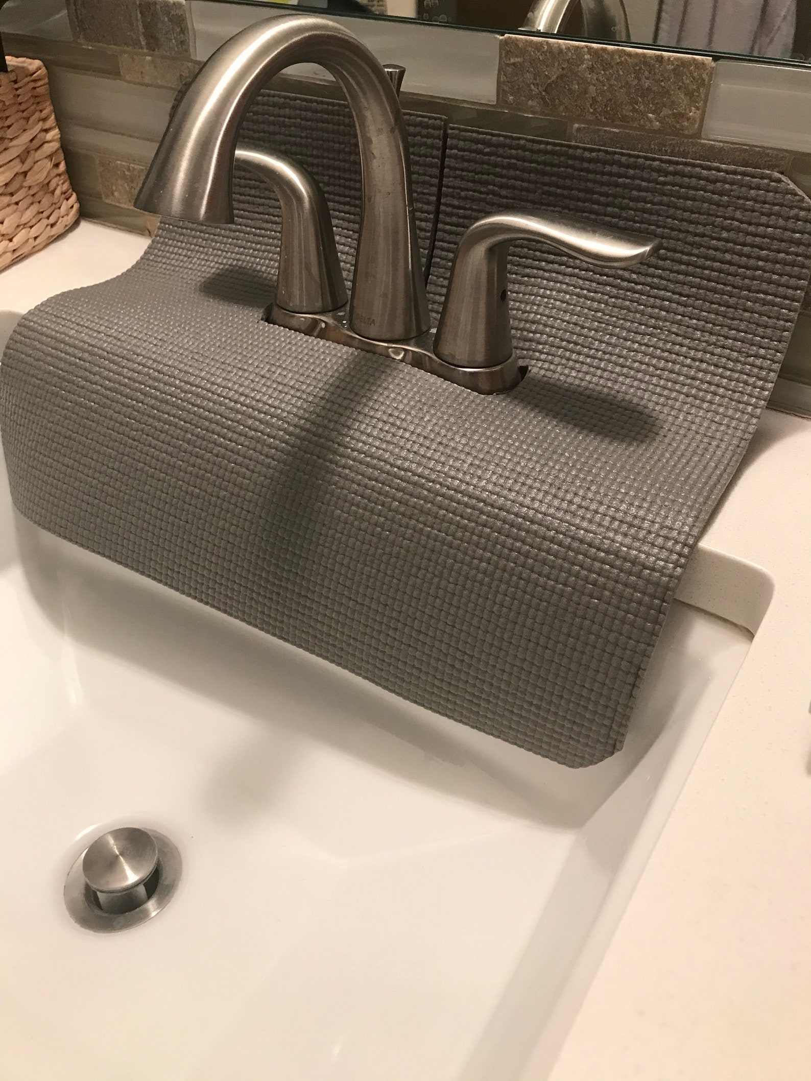Gray bathroom faucet splash guard guards from water Etsy