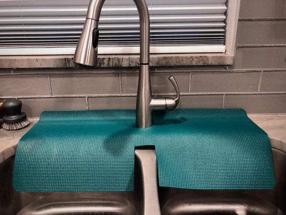 Dark Teal, Double SINK EDGE GUARD, Protects Granite Chipping