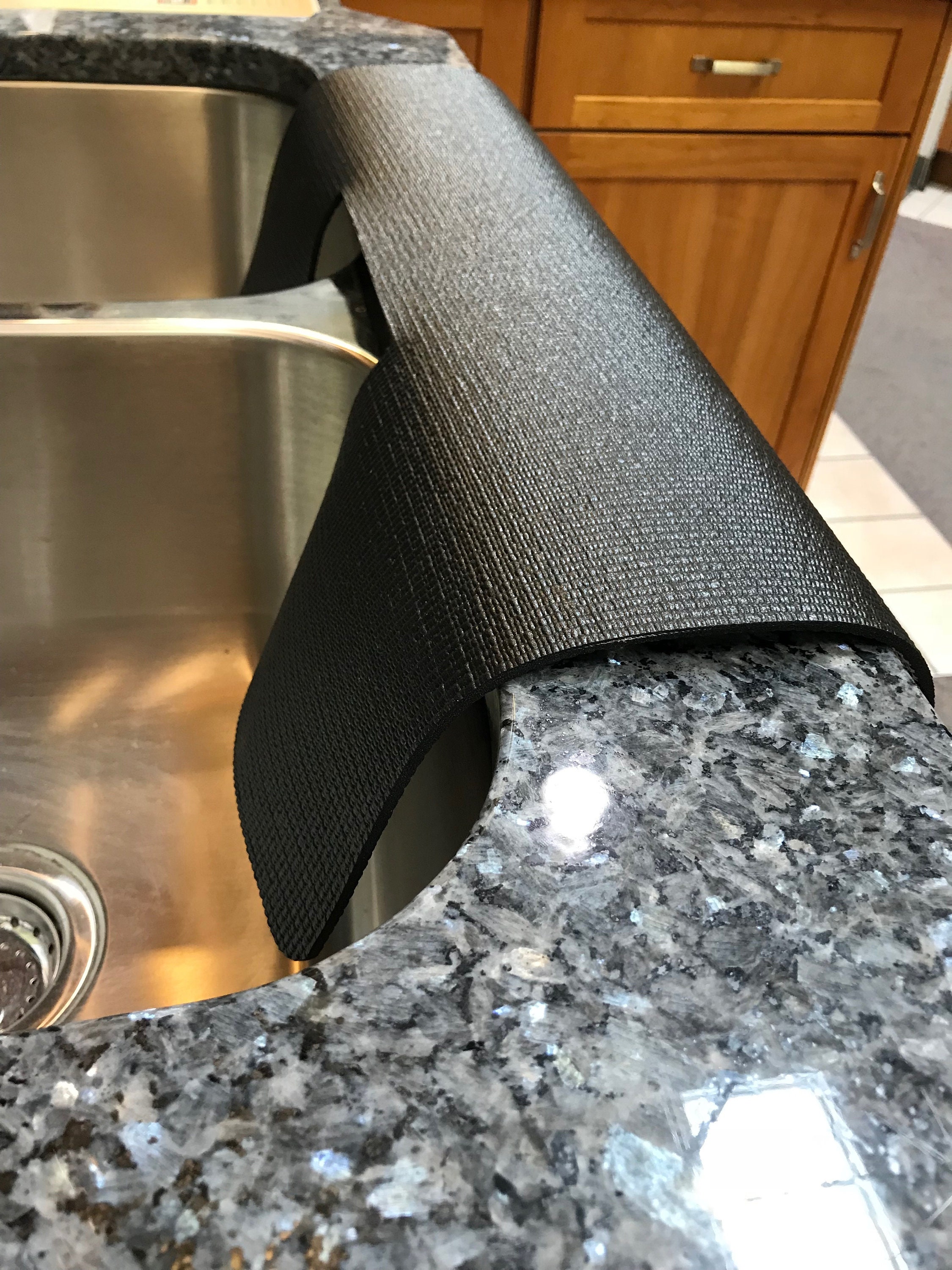 Black Kitchen Double Sink Edge Splash Guard & Chip Protector Etsy
