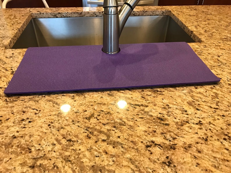 Dark Purple Kitchen Sink Edge Protector Faucet Splash Guard Protects From Chipping 17 In Width X 23 Length Tm 4 Copyright 2018