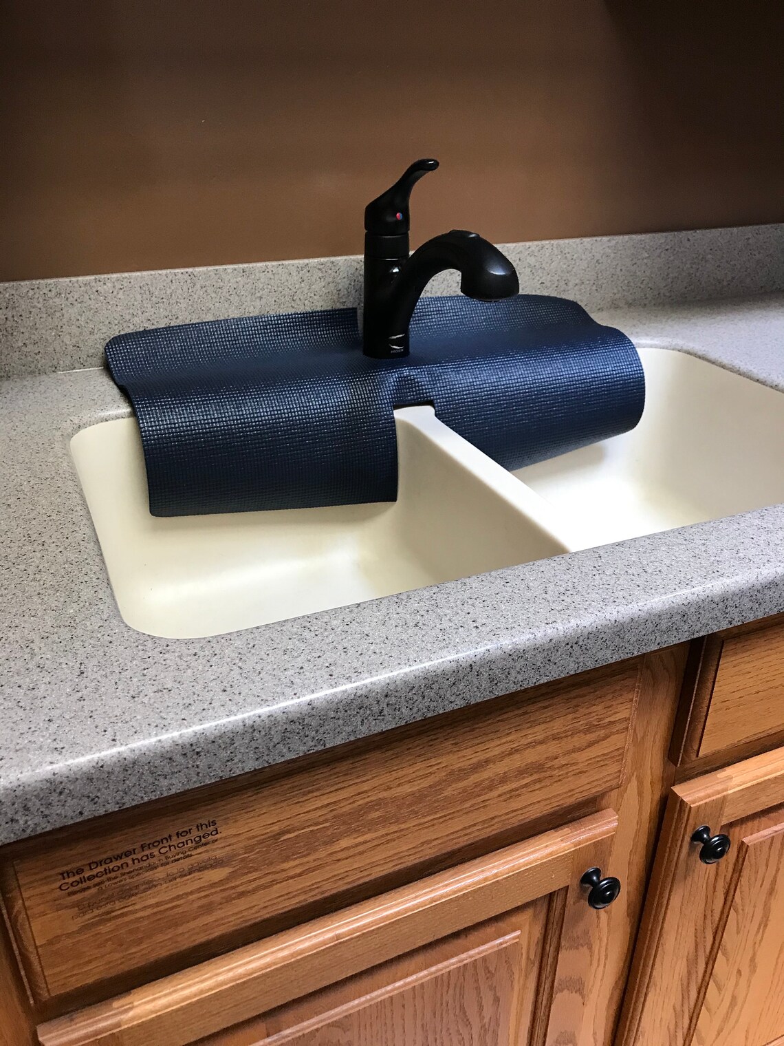 Navy Blue Double Sink FAUCET SPLASH GUARD Drip Catcher Etsy