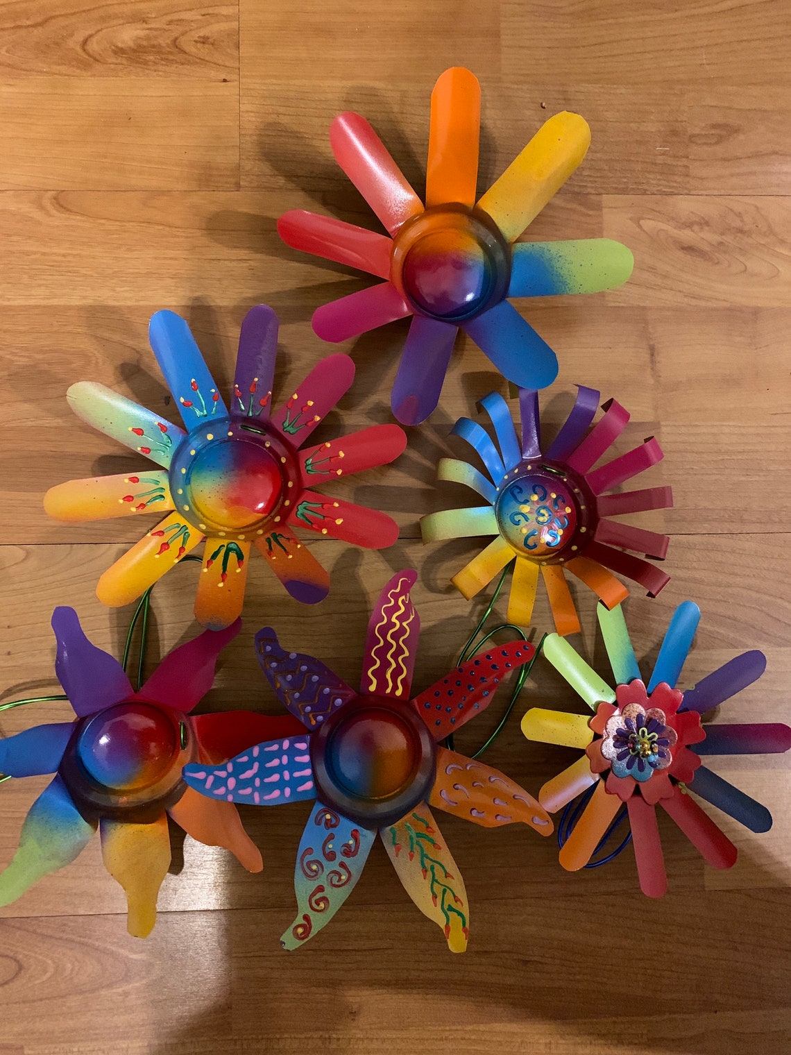 Metal flower pick Etsy