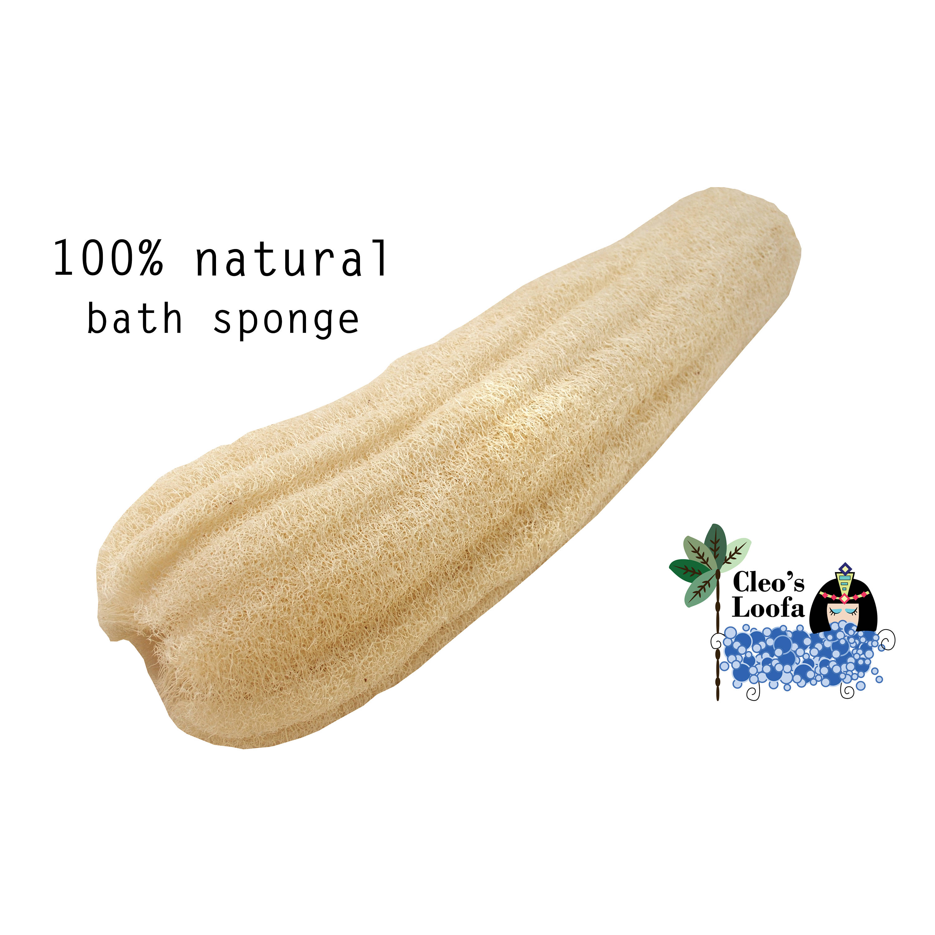 X-Large Natural Loofah Sponge Exfoliating Bath Scrubber for Body & Back Eco-Friendly, Individually Packed Gourd Sponge