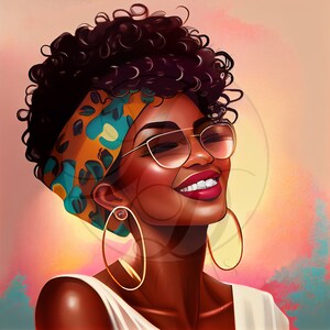 Caramel Queen, African American Women, Digital Illustration, Digital Art, Print on Demand, Sublimation Graphics, Instant Download
