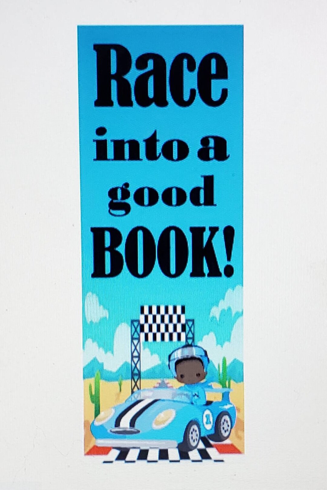 Laminated Bookmarks - Racecar - Etsy