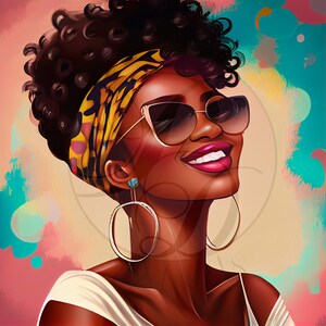 Caramel Queen, African American Women, Digital Illustration, Digital Art, Print on Demand, Sublimation Graphics, Instant Download