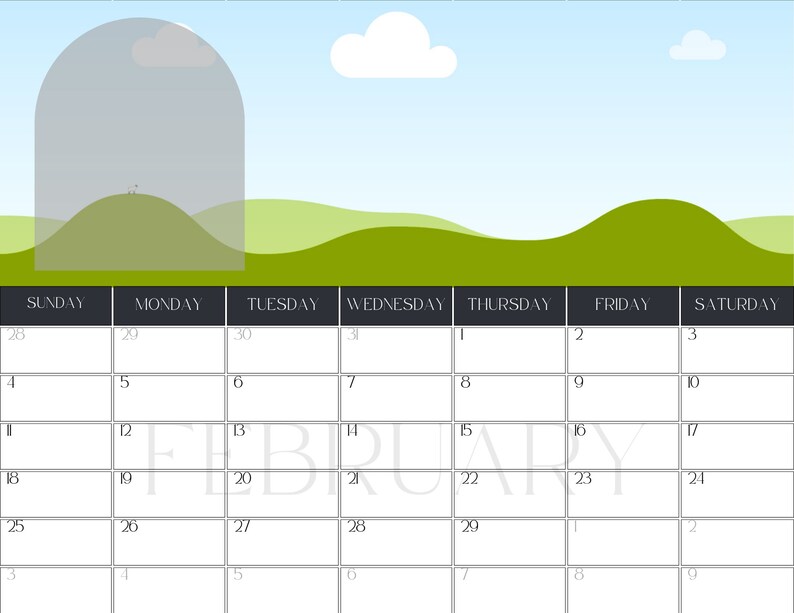 PLR 2024 Digital Calendar Template, Editable, Canva Pro, Goodnotes